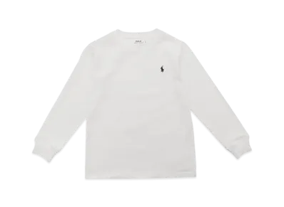 Polo Ralph Lauren Kids Long Sleeve Crewneck T-Shirt "White"
