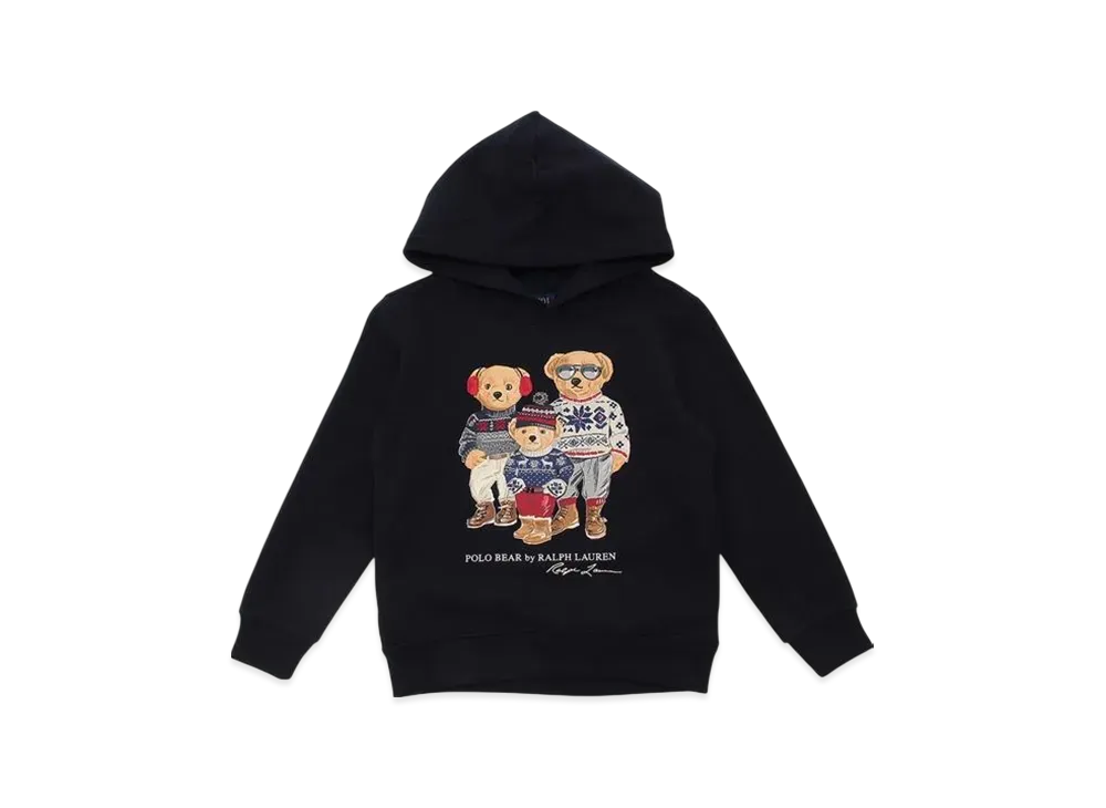 Polo Ralph Lauren Kids Magic Fleece Novelty Bear Graphic Hoodie "Navy"