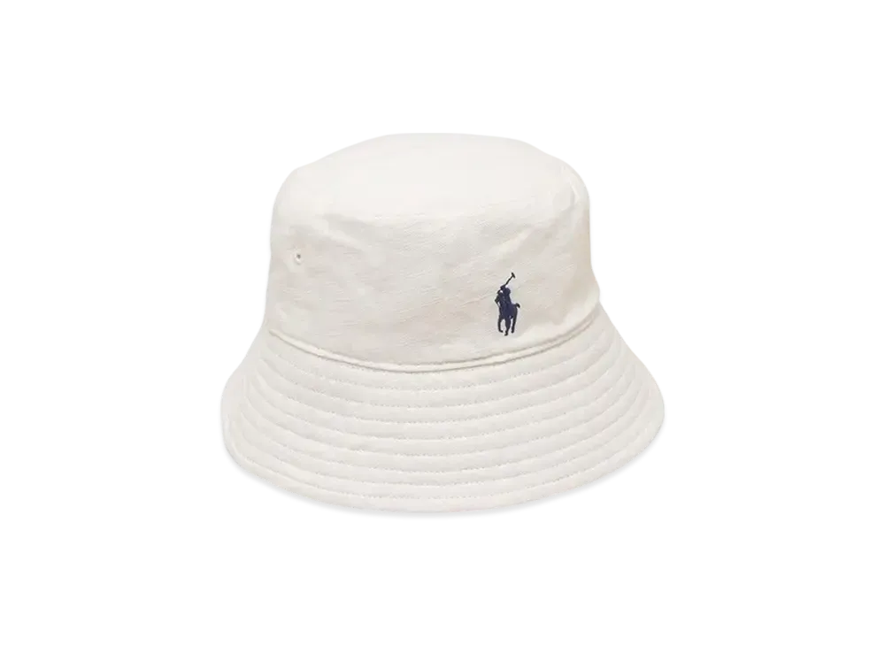 Polo Ralph Lauren Linen Bucket Hat "White"