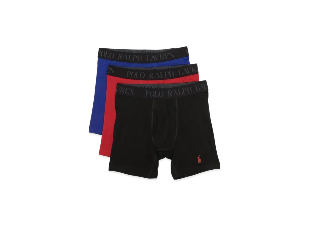 Polo Ralph Lauren Boxer Brief 3 Pack "Royal/Red/Black"