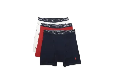 Polo Ralph Lauren Boxer Brief 3 Pack "White/Navy/Red"