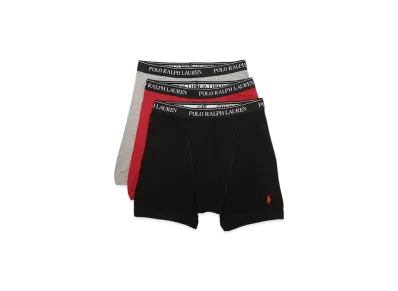 Polo Ralph Lauren Boxer Brief 3 Pack "Heather/Red/Black"