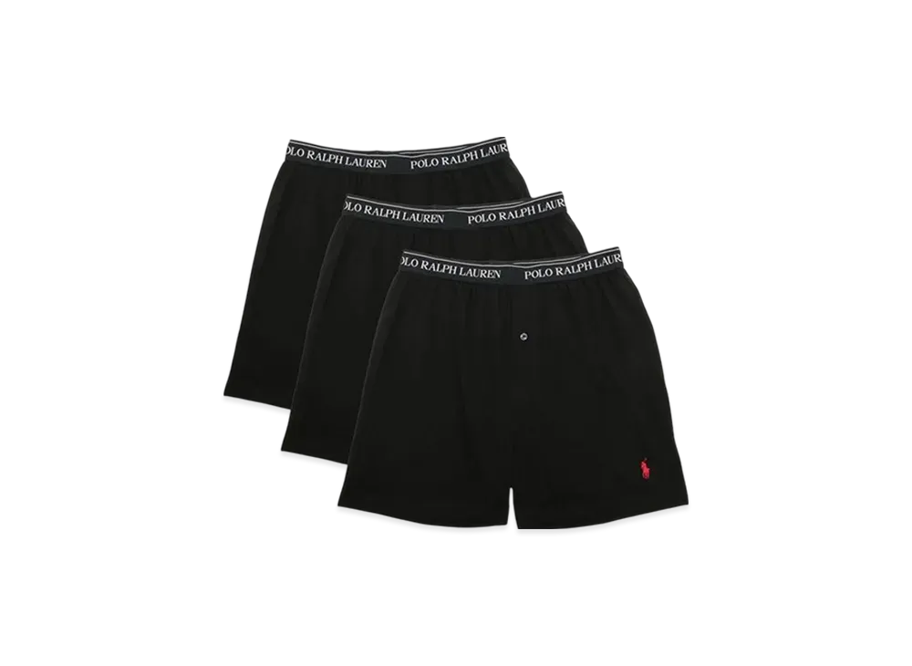 Polo Ralph Lauren Knit Boxers 3 Pack "Black"