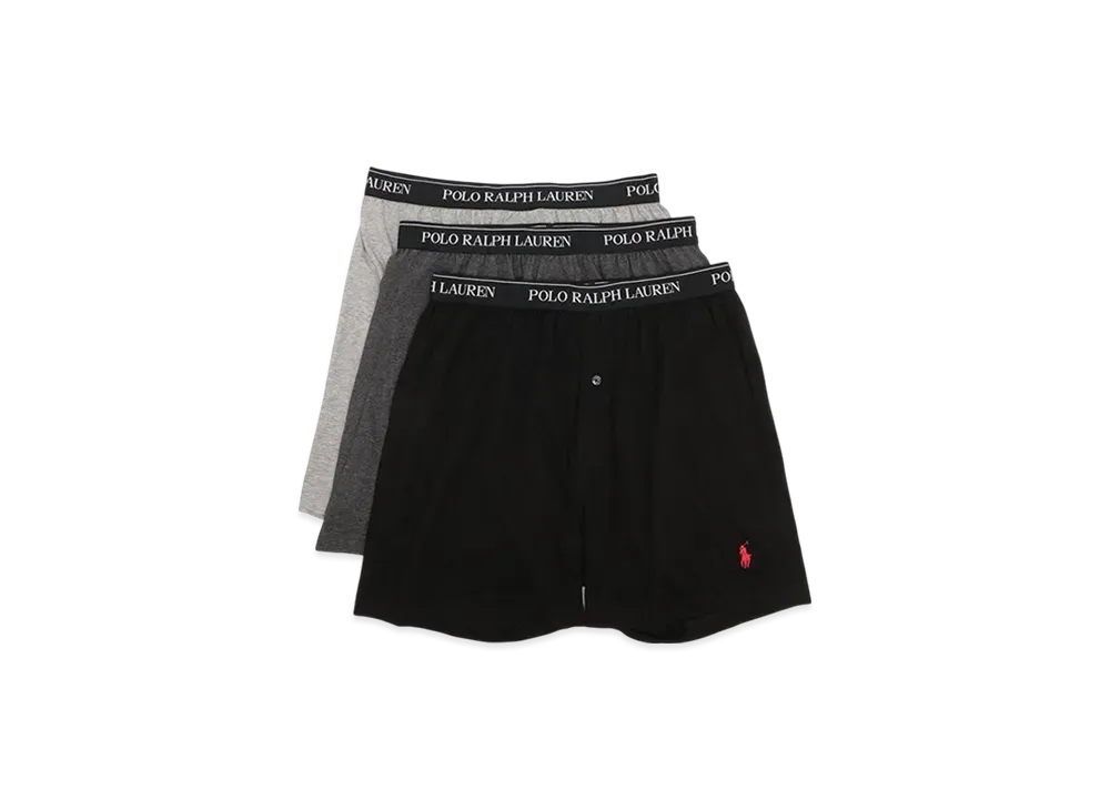 Polo Ralph Lauren Knit Boxers 3 Pack "Heather/Madison/Black"
