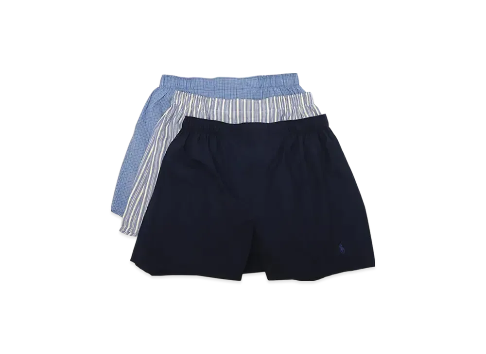 Polo Ralph Lauren Trunks 3 Pack "Stripe/Plaid/Navy"