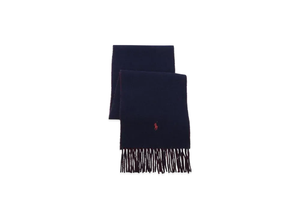 Polo Ralph Lauren Classic Reversible Scarf "Navy/Wine Red"