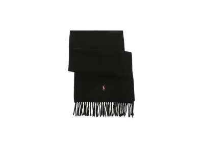 Polo Ralph Lauren Signature Italian Virgin Wool Scarf "Black"