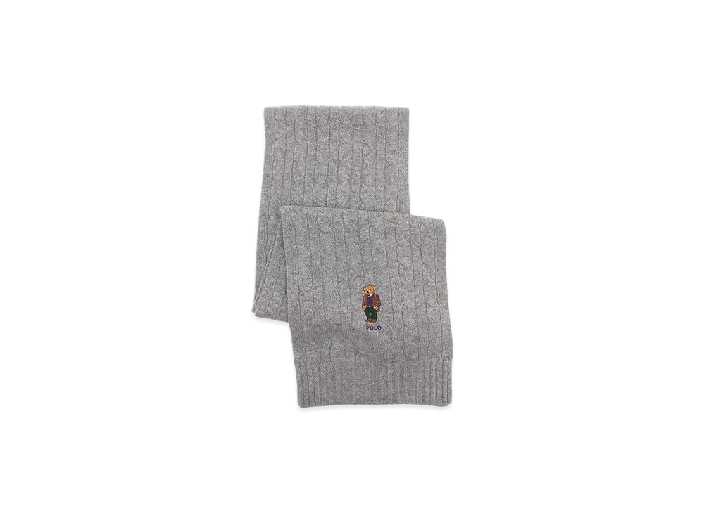 Polo Ralph Lauren Classic Cable Bear Scarf "Grey"
