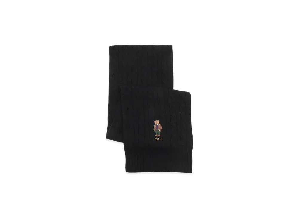 Polo Ralph Lauren Classic Cable Bear Scarf "Black"
