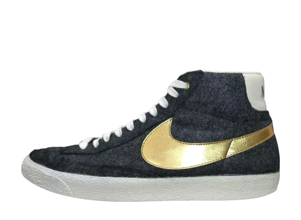 ビームス エクスクルーシブ ナイキ ブレザー ミッド PRM ヴィンテージ QS "ダークオブシディアン/ゴールド"