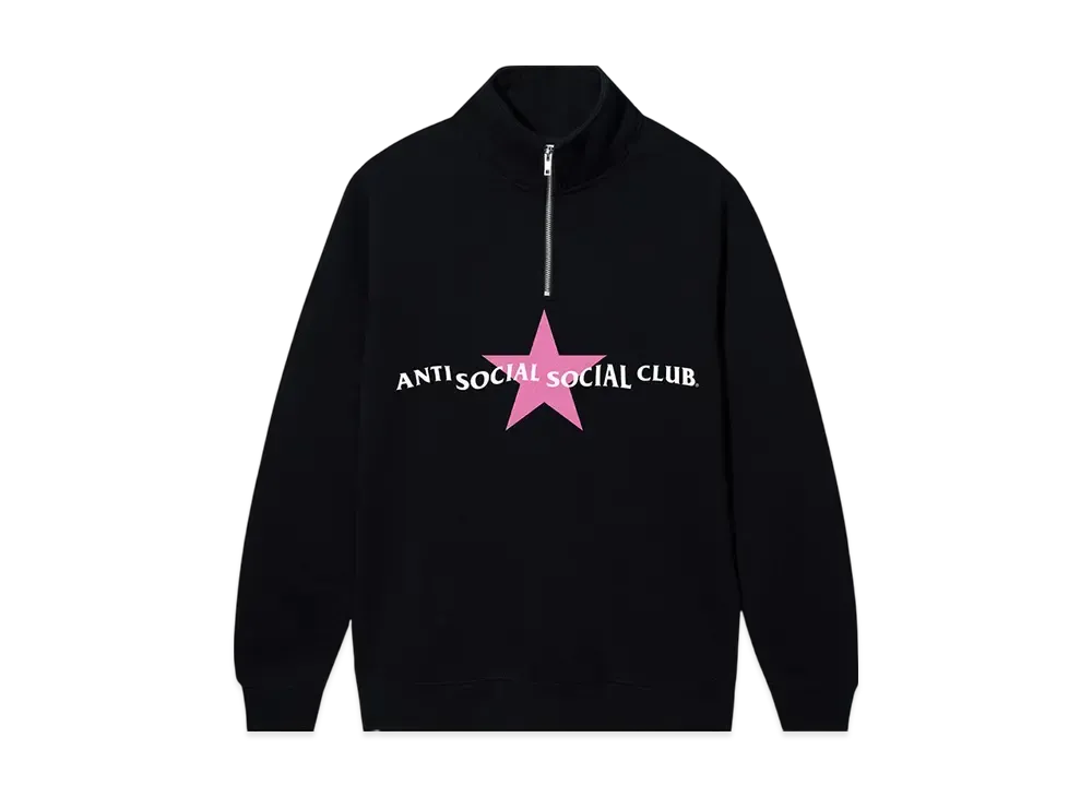 ANTI SOCIAL SOCIAL CLUB Lounge Quarter Zip "Black"
