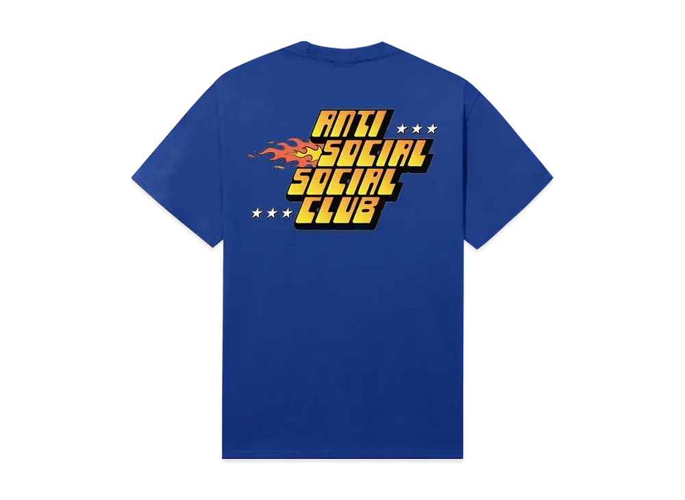 ANTI SOCIAL SOCIAL CLUB Flames Tee "Ultramarine Blue"