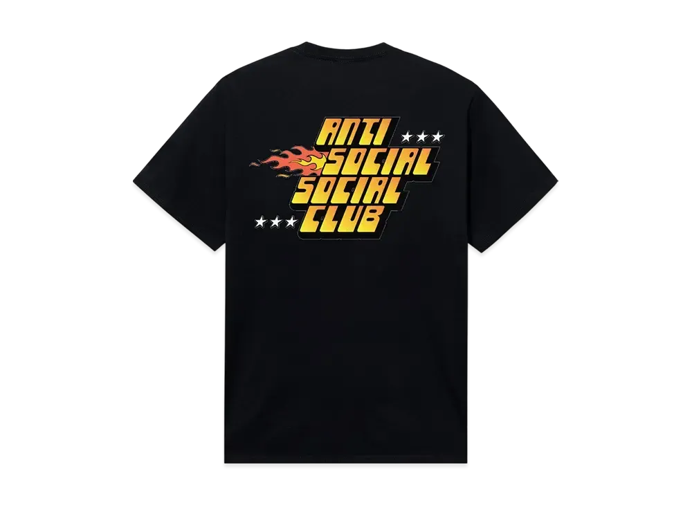ANTI SOCIAL SOCIAL CLUB Flames Tee "Black"