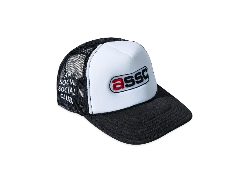 ANTI SOCIAL SOCIAL CLUB Race Logo Trucker Hat "Black/White"