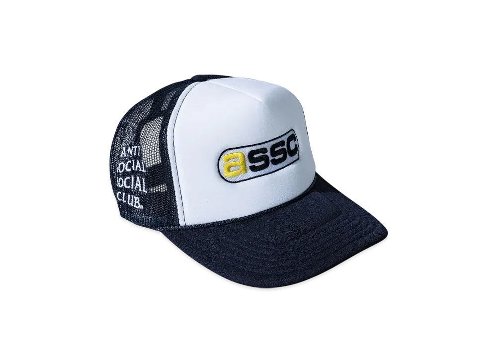 ANTI SOCIAL SOCIAL CLUB Race Logo Trucker Hat "White/Navy"