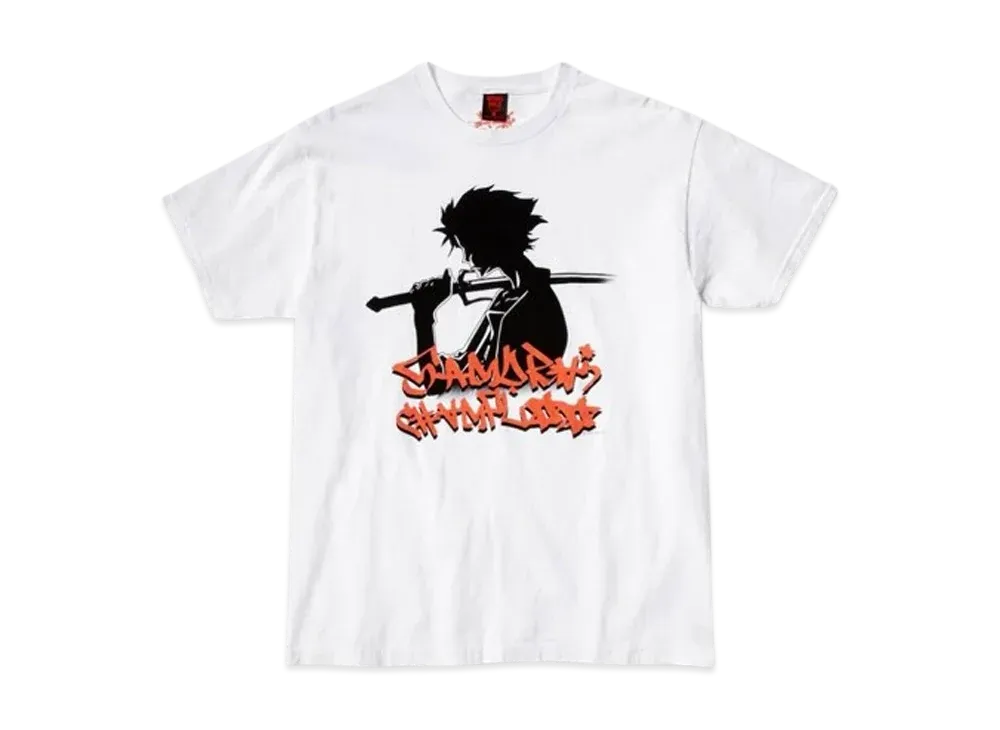 Geeks Rule x SAMURAI CHAMPLOO Silkscreen Printing T Shirt "White"