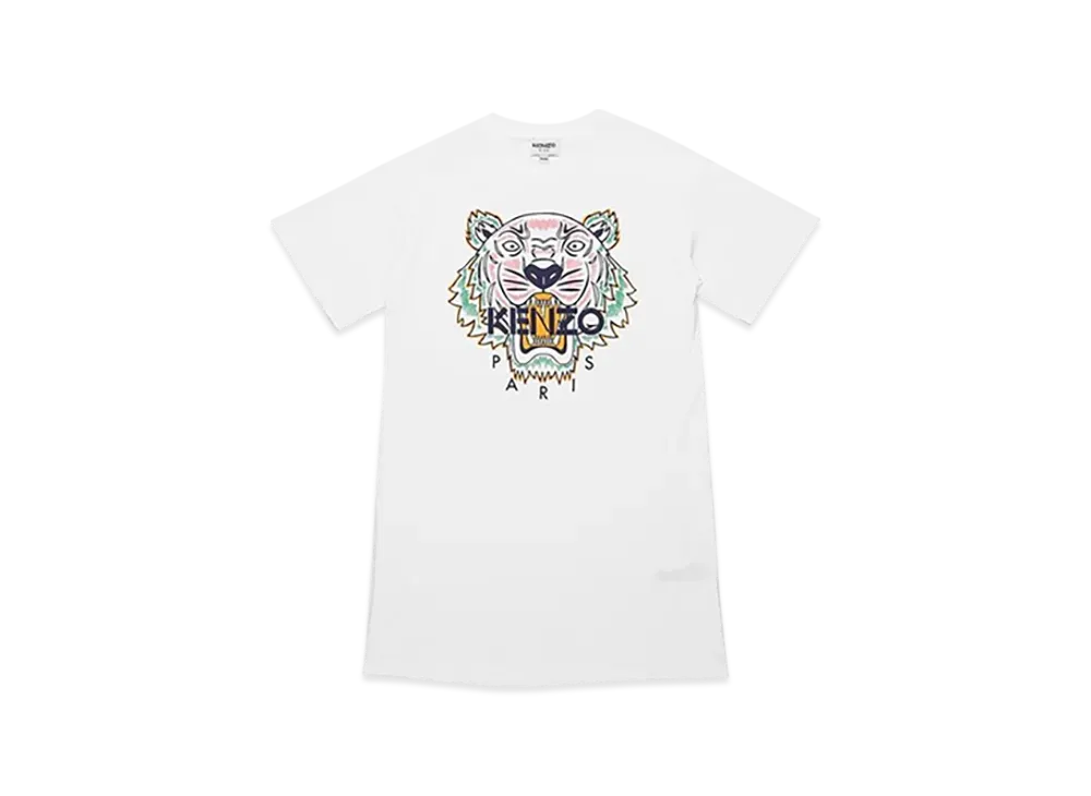 KENZO Kids Short Sleeve Dress "White"