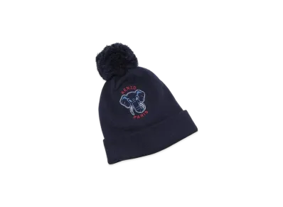 KENZO Kids Knit Hat Cashmere Elephant "Navy"