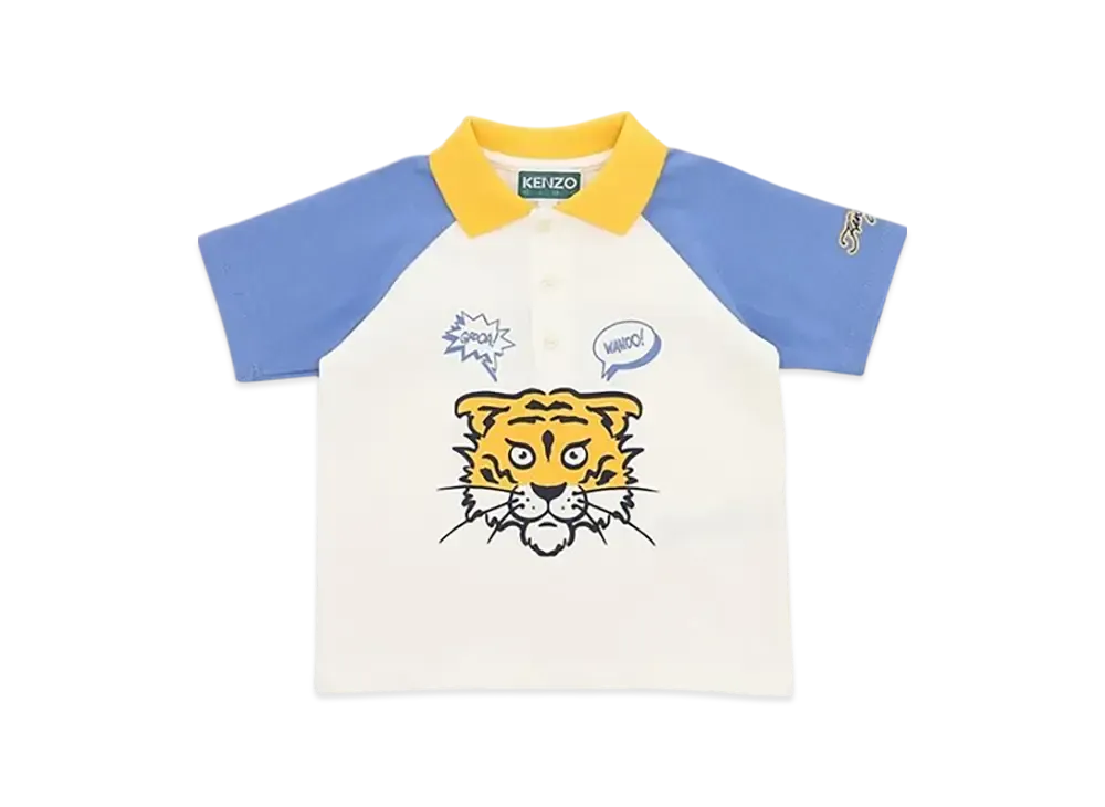 KENZO Kids Short Sleeve Polo "Off White"