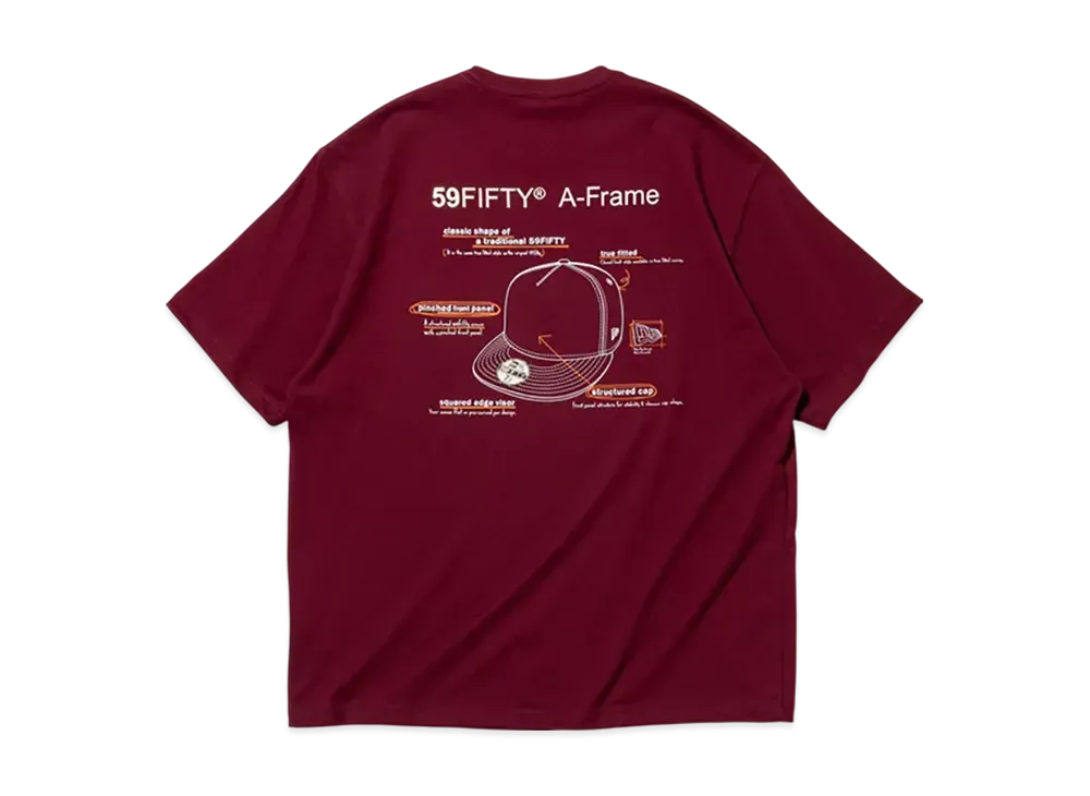 NEW ERA Short Sleeve Performance T-Shirt 59Fifty Day Memorial Collection 59Fifty A-Frame "Burgundy"