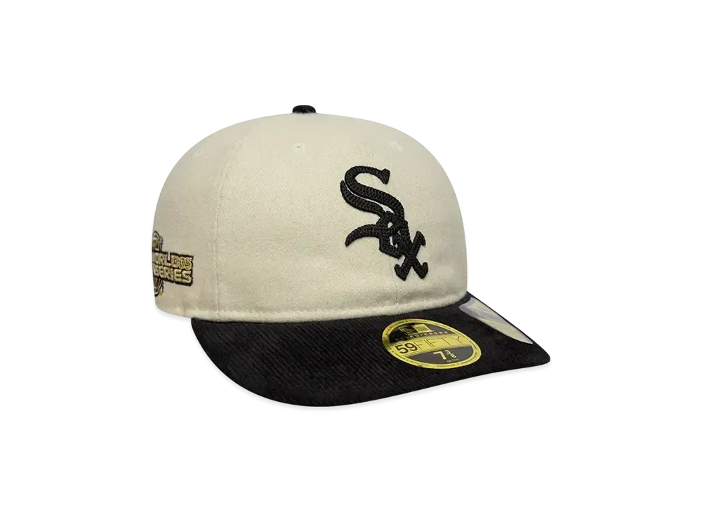 NEW ERA RC 59Fifty Soft Buckram 59Fifty Day Memorial Collection Chicago White Sox "Off White/Black Corduroy"