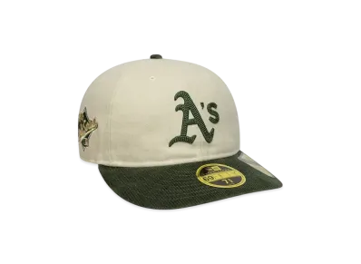 NEW ERA RC 59Fifty Soft Buckram 59Fifty Day Memorial Collection Oakland Athletics "Off White/Dark Green"