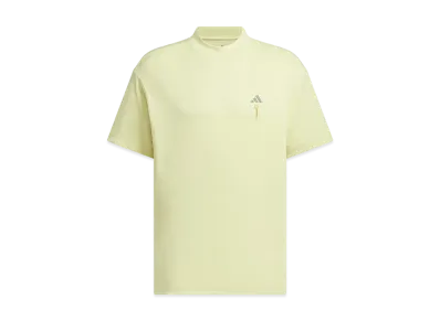 adidas Golf Heat. Rdy Back Graphic Mockneck Short Sleeve T-shirt "Powder Yellow"