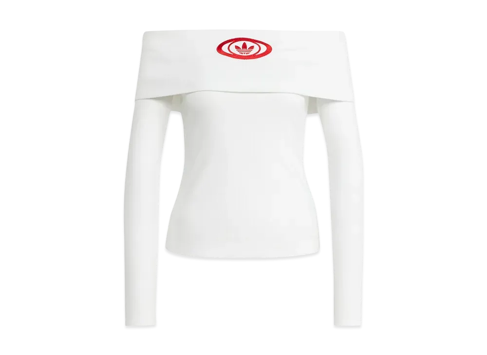 adidas Originals Off-Shoulder Top "White"