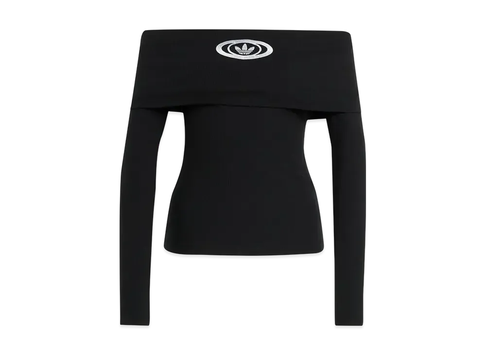 adidas Originals Off-Shoulder Top "Black"