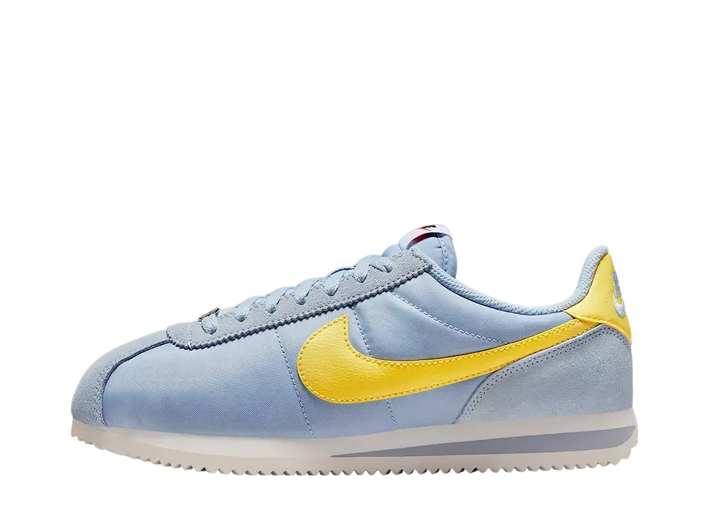 Nike Women's Cortez Textile "Light Armory Blue/Sail/Safety Orange/Lightning"