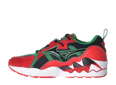 ラエムジェーシー × ミズノ ウェーブライダー1 "レッド/グリーン/ブラック/ホワイト"
