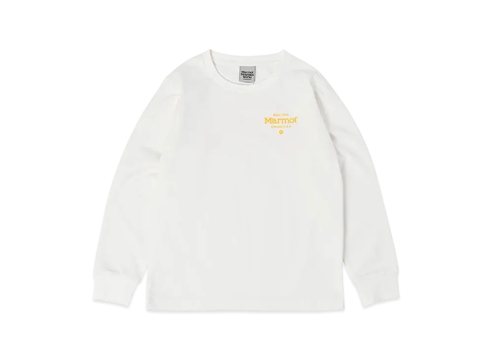 Marmot Kids Gifted L/S T-Shirts "White"