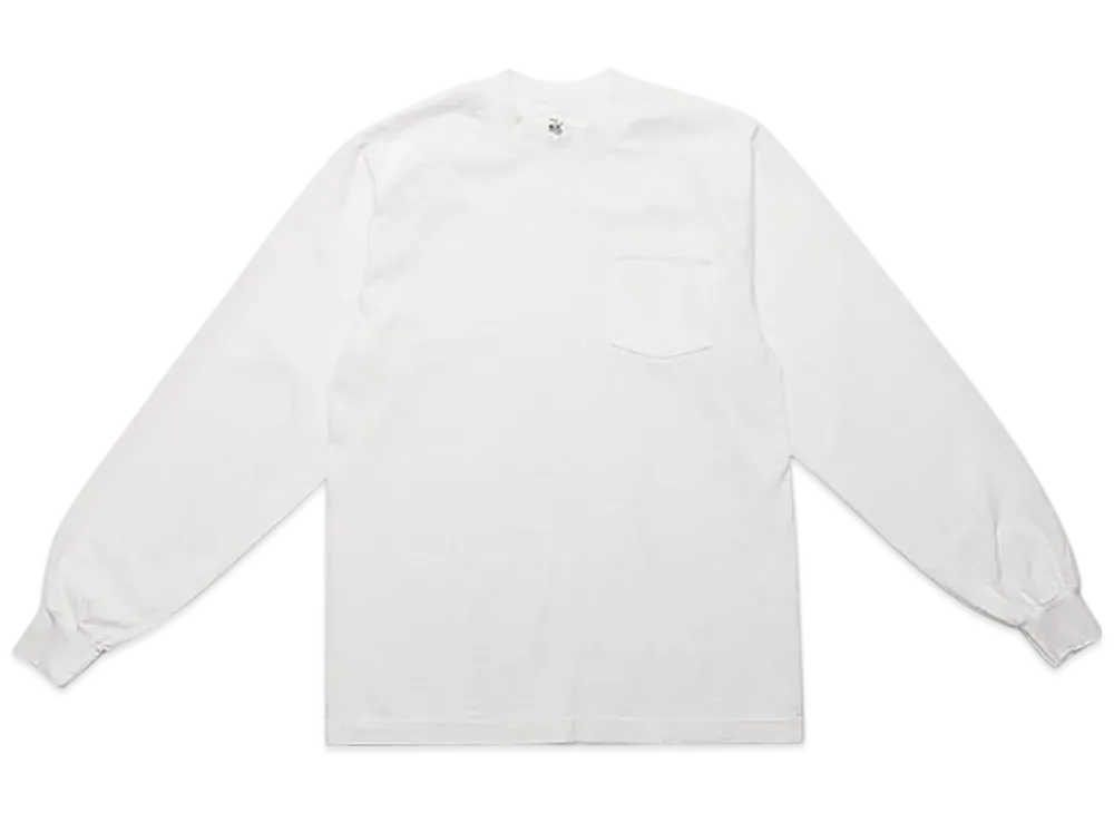 Los Angeles Apparel 6.5 OZ L/S Garment Dye Pocket T-Shirt "White"