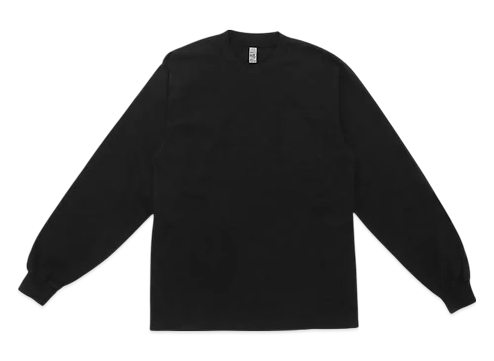 Los Angeles Apparel 6.5 OZ L/S Garment Dye Pocket T-Shirt "Black"