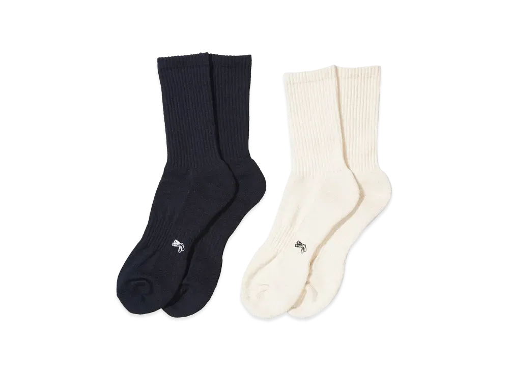 MASSES SOCKS 2PACK "WHITE/NAVY"