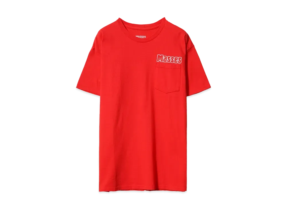 MASSES T-SHIRT SKULL HAT "RED"