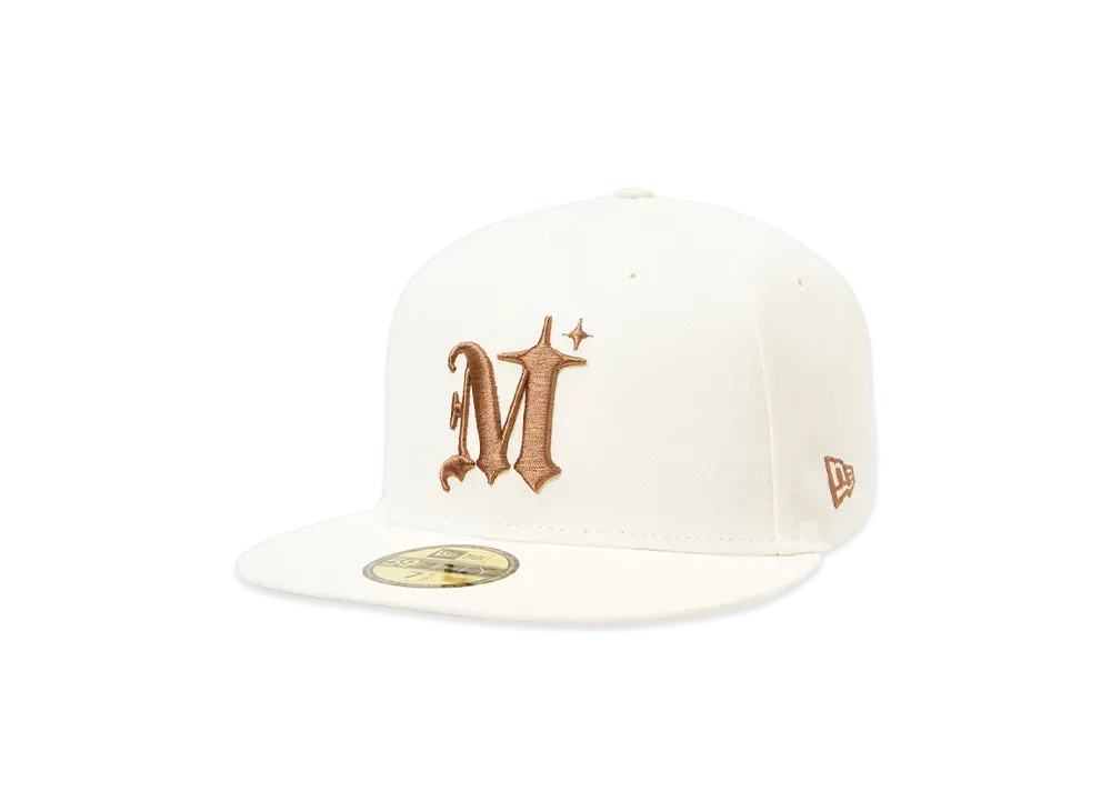NEWERA x MLVINCE 59FIFTY AUTHENTIC LOGO CAP "CREAM"
