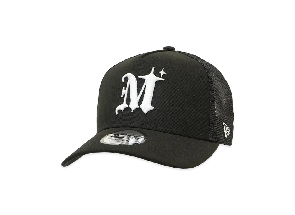 NEWERA x MLVINCE 9FORTY AUTHENTIC LOGO TRUCKER CAP "BLACK"