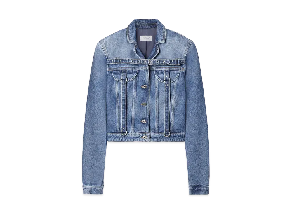 オフホワイト カーゴクロップ デニムジャケット