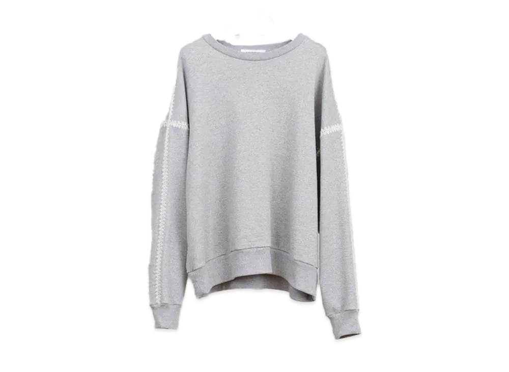 DISCOVERED SHELL STITCH SWEAT "Grey"