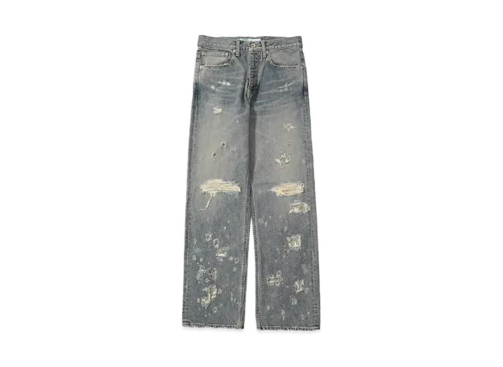 DAIRIKU Damage Straight Denim Pants "INDIGO"