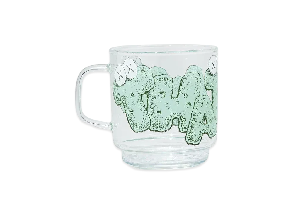 KAWS HOLIDAY Thailand Glass Mug "Clear"