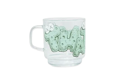 KAWS HOLIDAY Thailand Glass Mug "Clear"