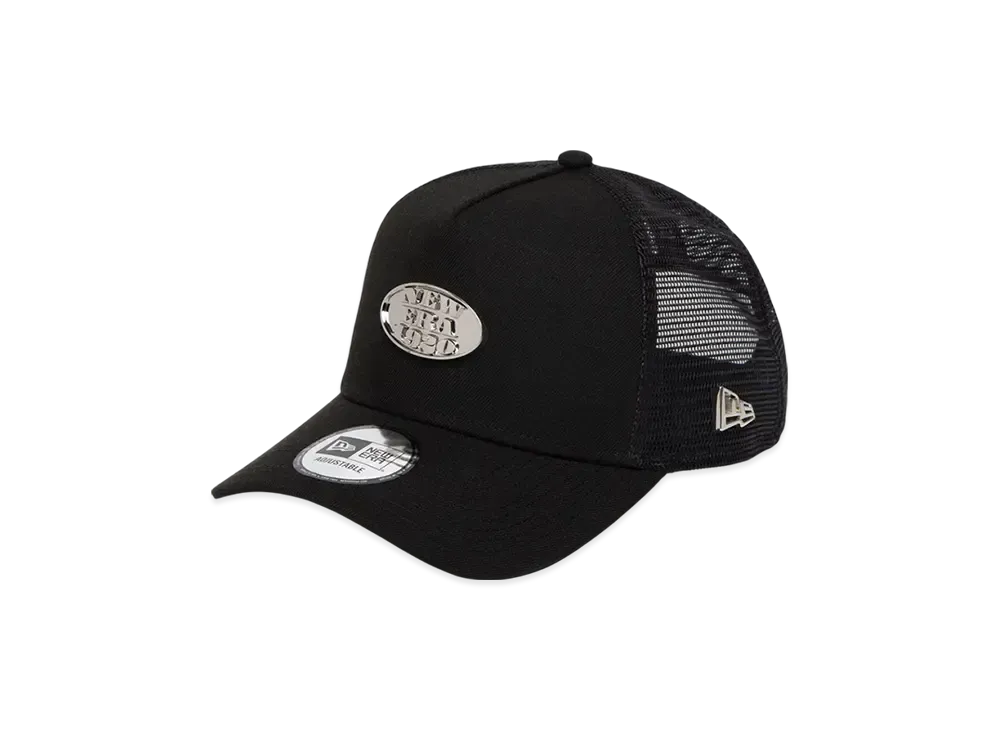 NEW ERA 9Forty A-Frame Tracker Metal Plate "Black/Silver"