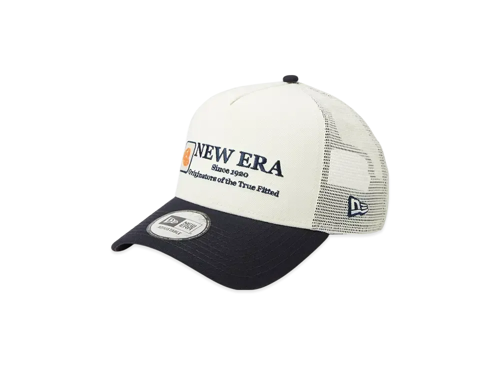 NEW ERA 9Forty A-Frame Tracker Cap Logo "Chrome/Navy"