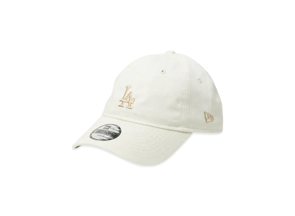 NEW ERA Kids Youth 9Twenty MLB Mid Logo Los Angeles Dodgers "Ivory"