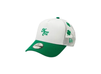 NEW ERA Kids Youth 9Forty A-Frame Tracker Mesh Embroidery Clover "White/Kelly Green"