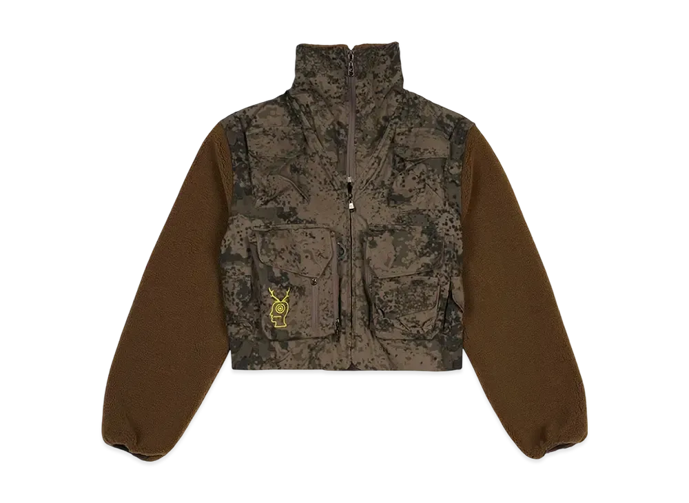 SOUTH2 WEST8 x Brain Dead Fleece Sleeve Tenkara Shirt Jacket "Brown"
