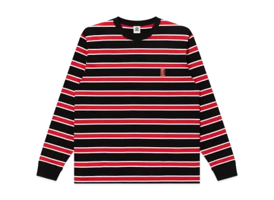 BlackEyePatch Small HWC Bordered L/S Tee "Black/Red"