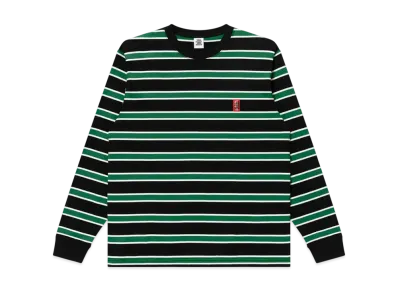 BlackEyePatch Small HWC Bordered L/S Tee "Black/Green"